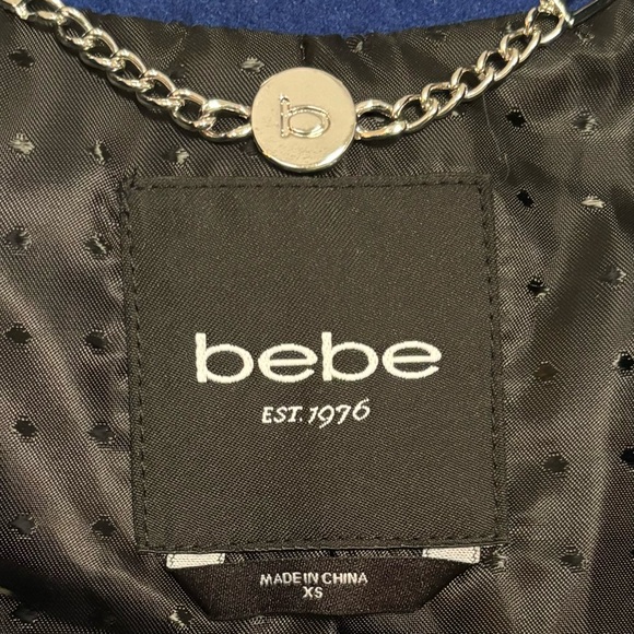 BEBE • Vintage Wool Blend Peplum Jacket in Royal Blue • EUC • Size XS - Picture 8 of 8